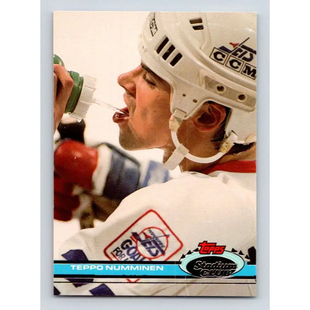 1991-92 Topps Stadium Club #302 Teppo Numminen NM-MT Winnipeg Jets Hockey Card Image 1