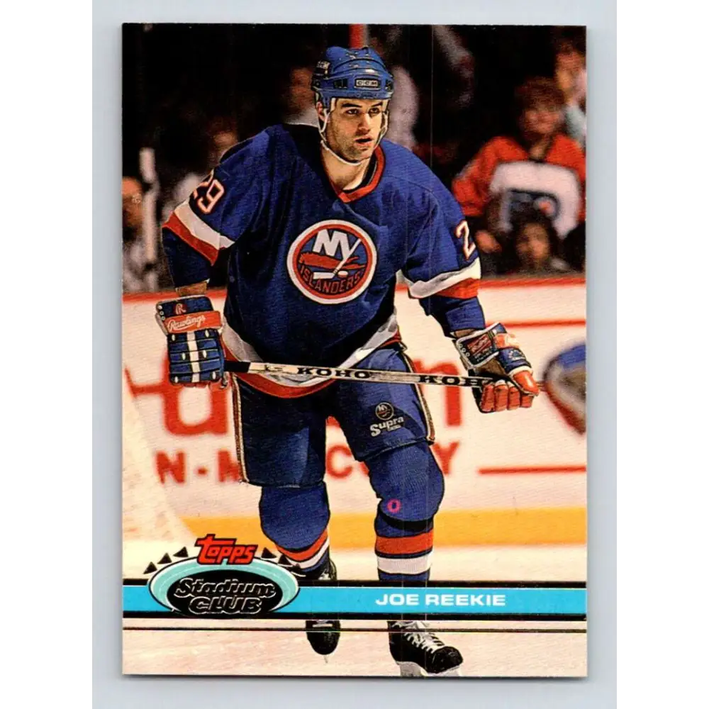 1991-92 Topps Stadium Club #304 Joe Reekie NM-MT New York Rangers Hockey Card Image 1