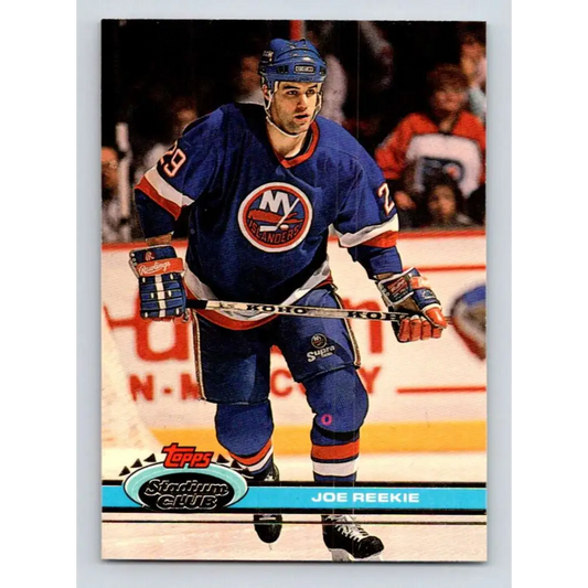 1991-92 Topps Stadium Club #304 Joe Reekie NM-MT New York Rangers Hockey Card Image 1