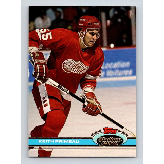 1991-92 Topps Stadium Club #305 Keith Primeau NM-MT Detroit Red Wings Hockey Card Image 1