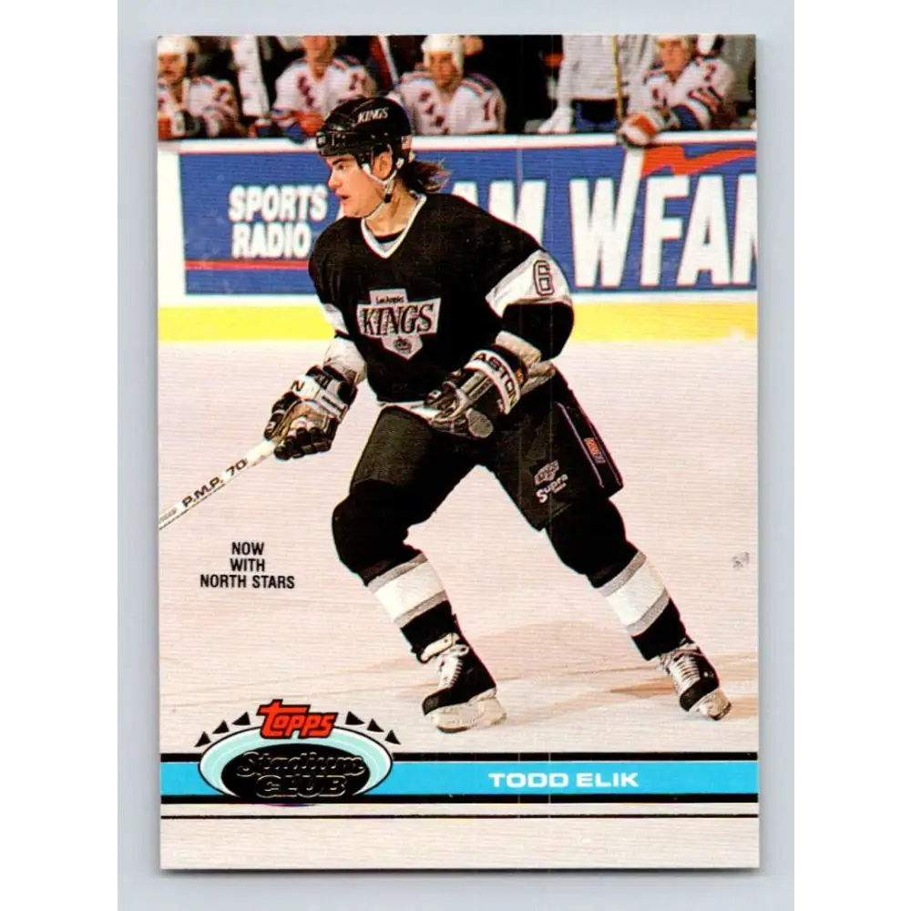 1991-92 Topps Stadium Club #310 Todd Elik NM-MT Minnesota North Stars Hockey Card Image 1