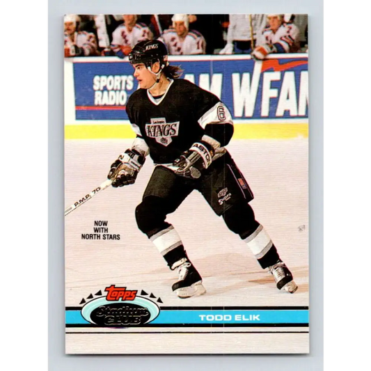1991-92 Topps Stadium Club #310 Todd Elik NM-MT Minnesota North Stars Hockey Card Image 1