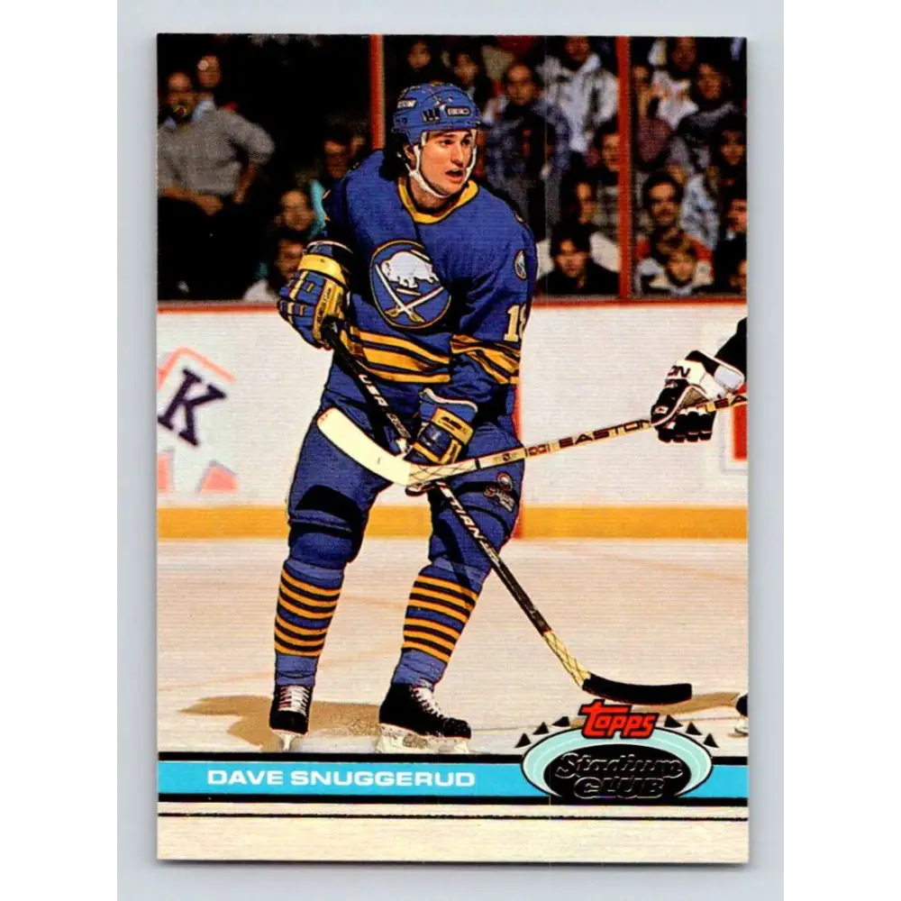1991-92 Topps Stadium Club #320 Dave Snuggerud NM-MT Buffalo Sabres Hockey Card Image 1