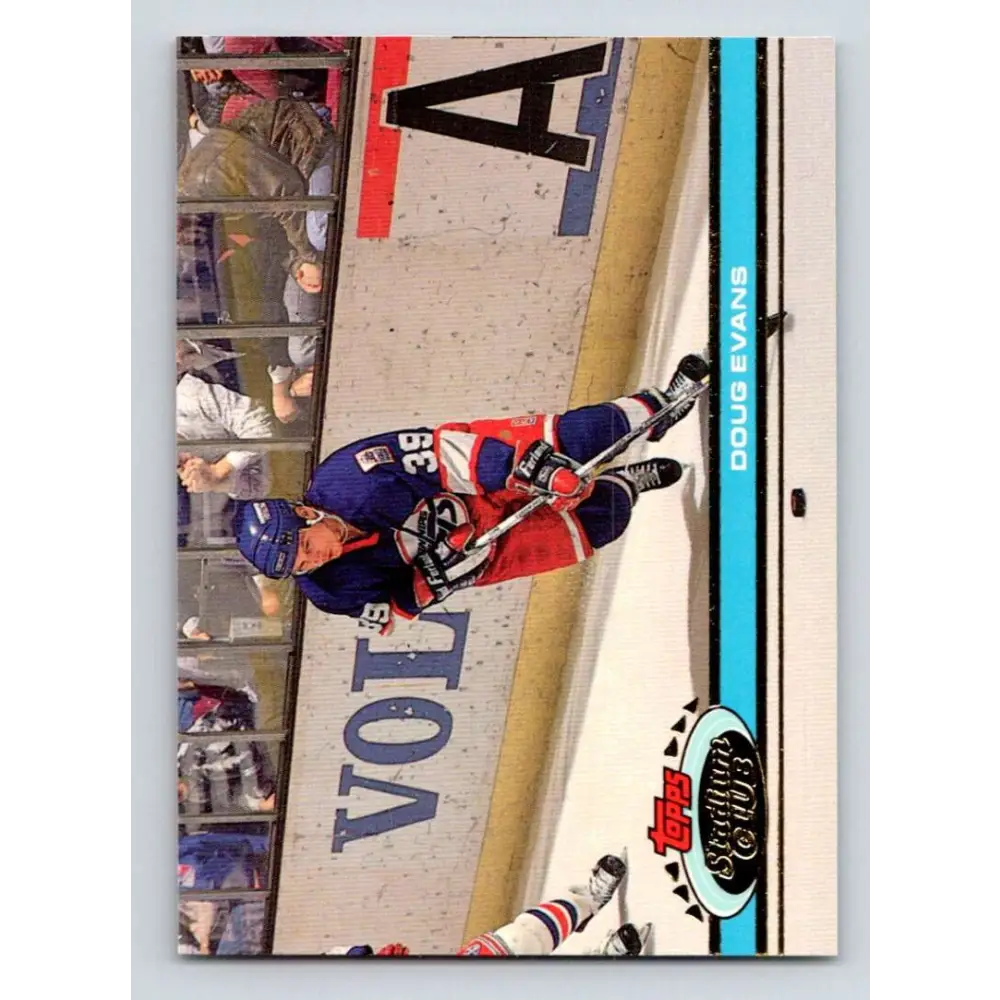 1991-92 Topps Stadium Club #321 Doug Evans NM-MT Winnipeg Jets Hockey Card Image 1