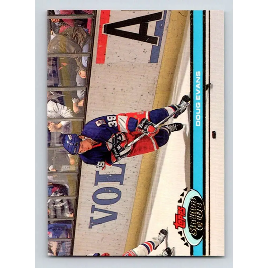 1991-92 Topps Stadium Club #321 Doug Evans NM-MT Winnipeg Jets Hockey Card Image 1
