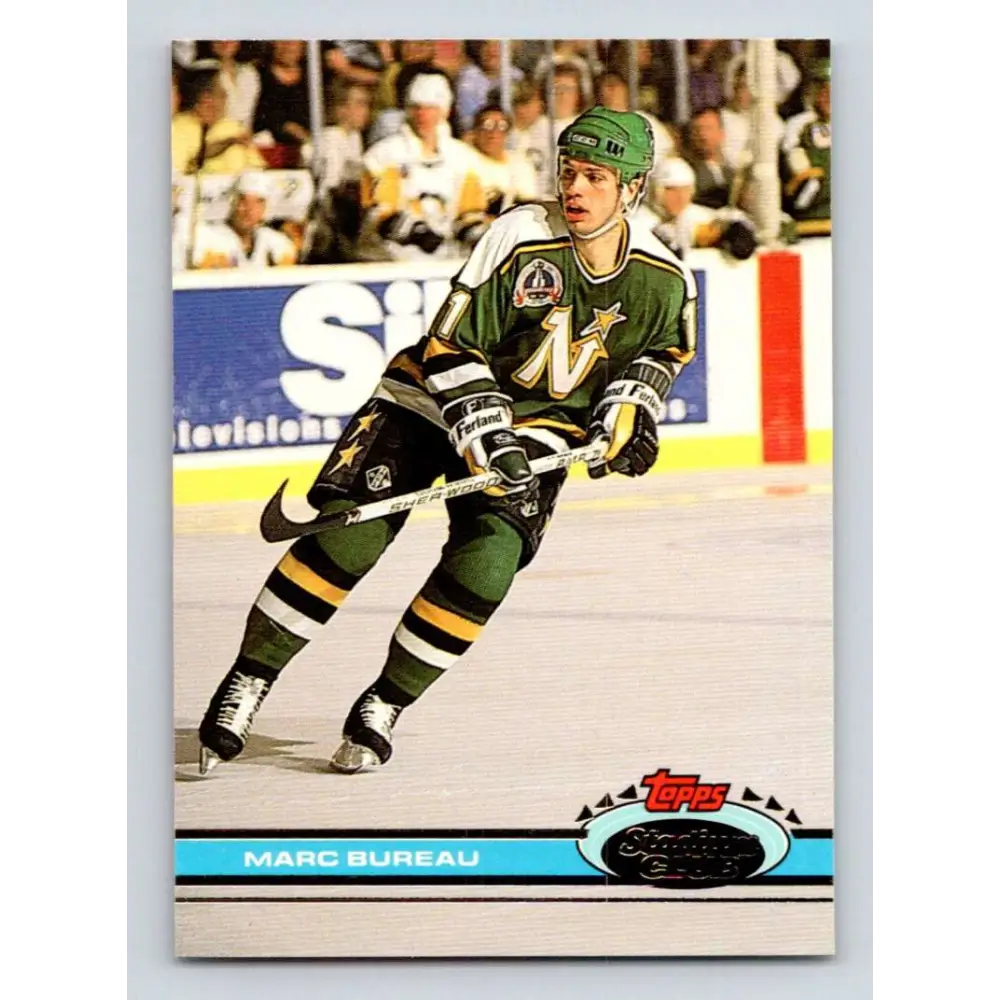 1991-92 Topps Stadium Club #322 Marc Bureau NM-MT Minnesota North Stars Hockey Card Image 1