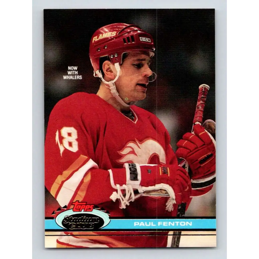 1991-92 Topps Stadium Club #327 Paul Fenton NM-MT Hartford Whalers Hockey Card Image 1