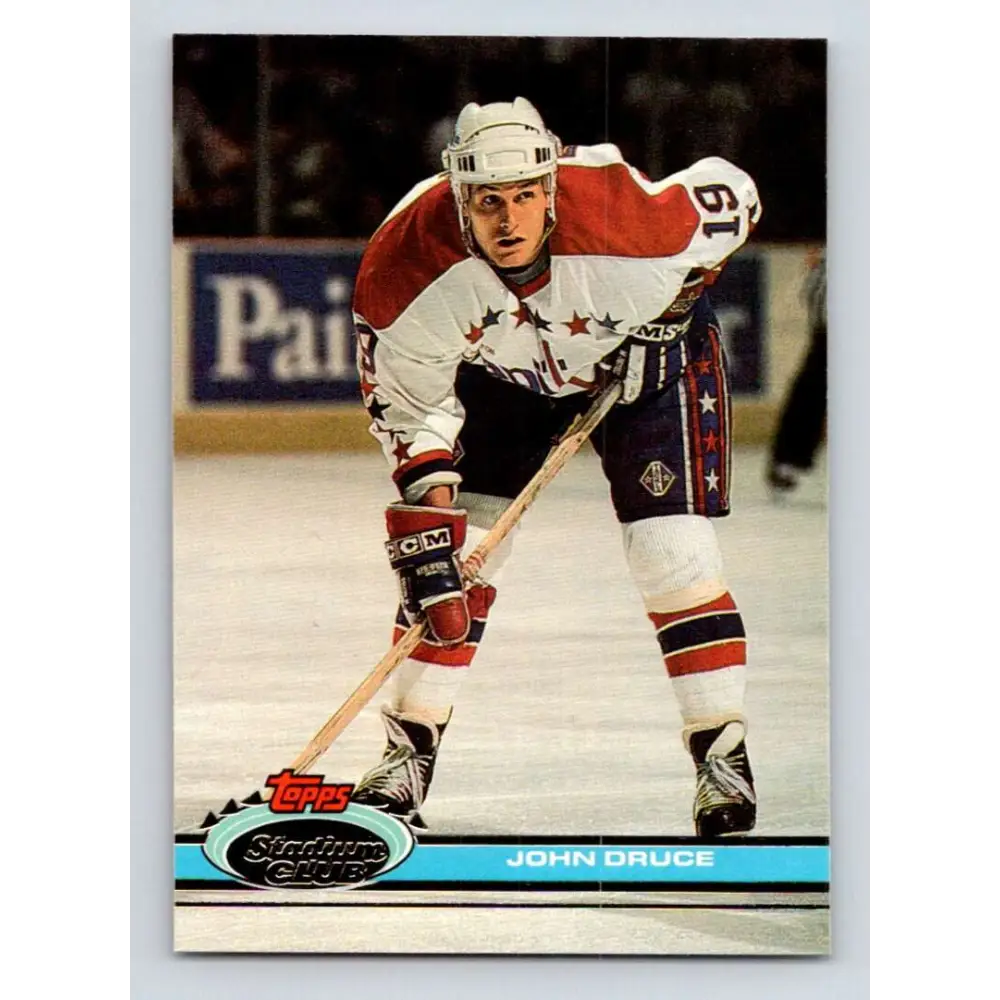 1991-92 Topps Stadium Club #331 John Druce NM-MT Washington Capitals Hockey Card Image 1
