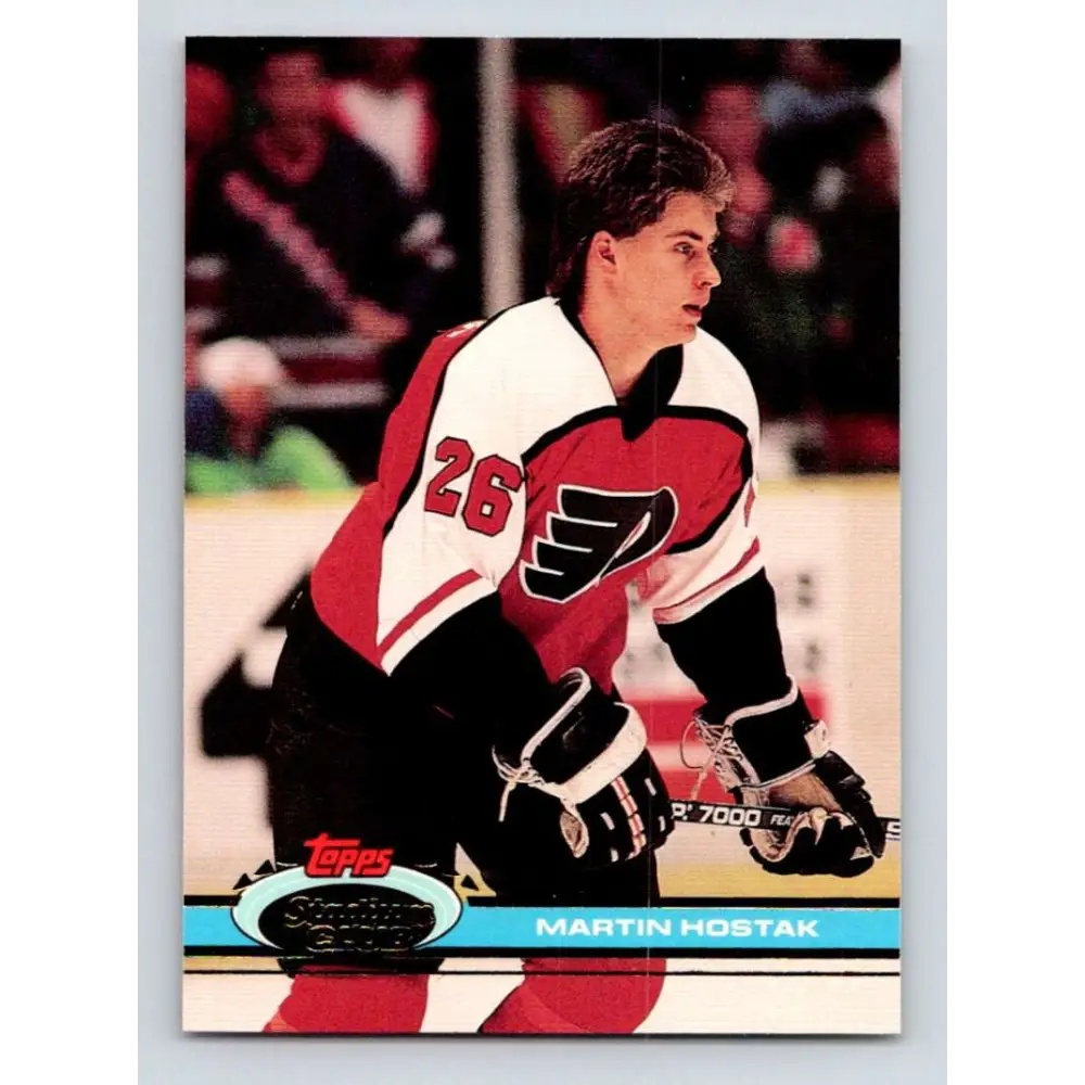 1991-92 Topps Stadium Club #337 Martin Hostak NM-MT Philadelphia Flyers Hockey Card Image 1