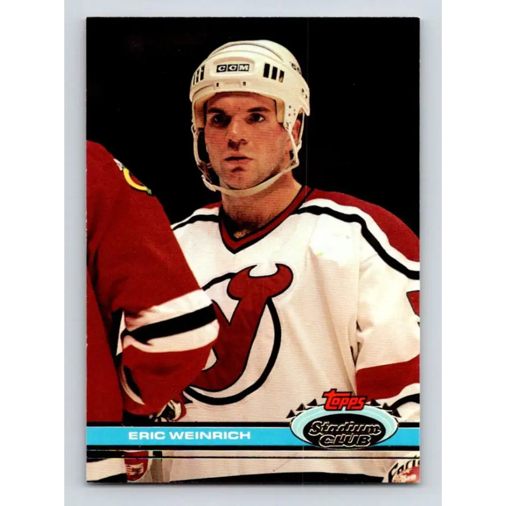 1991-92 Topps Stadium Club #339 Eric Weinrich NM-MT New Jersey Devils Hockey Card Image 1