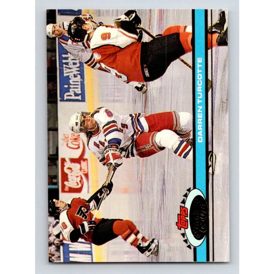 1991-92 Topps Stadium Club #346 Darren Turcotte NM-MT New York Rangers Hockey Card Image 1