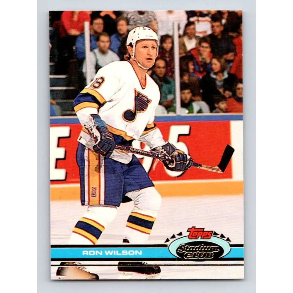 1991-92 Topps Stadium Club #347 Ron Wilson NM-MT St. Louis Blues Hockey Card Image 1