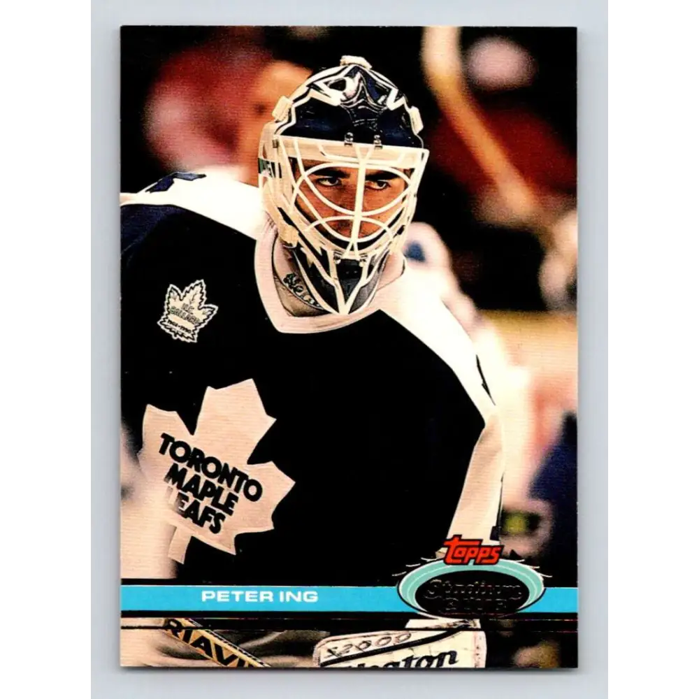 1991-92 Topps Stadium Club #352 Peter Ing NM-MT Toronto Maple Leafs Hockey Card Image 1