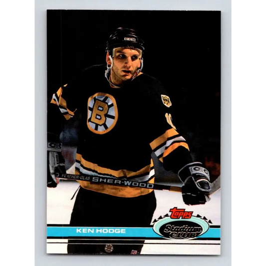 1991-92 Topps Stadium Club #357 Ken Hodge Jr. NM-MT Boston Bruins Hockey Card Image 1