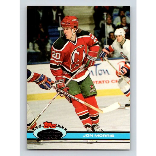 1991-92 Topps Stadium Club #360 Jon Morris NM-MT New Jersey Devils Hockey Card Image 1