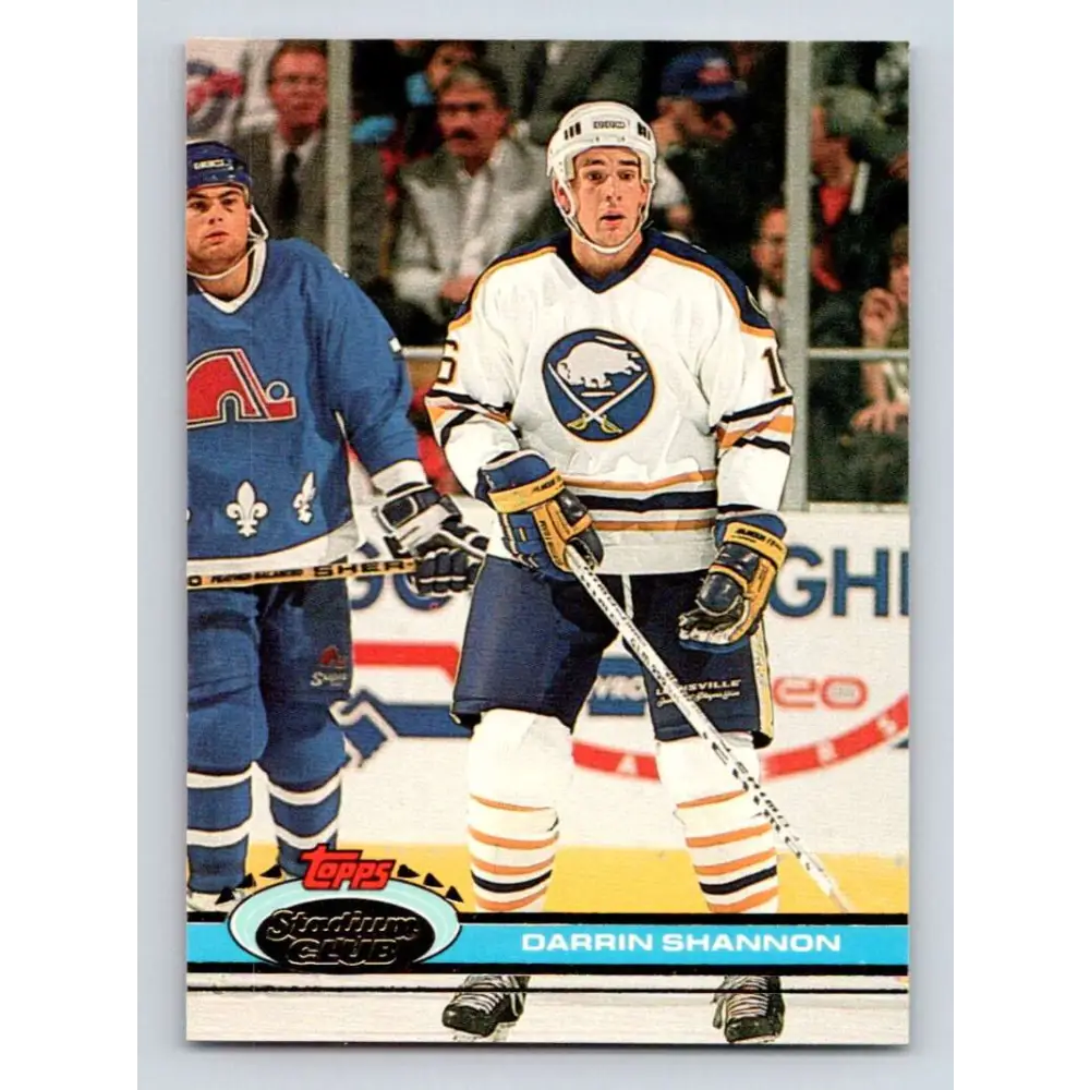 1991-92 Topps Stadium Club #361 Darrin Shannon NM-MT Buffalo Sabres Hockey Card Image 1