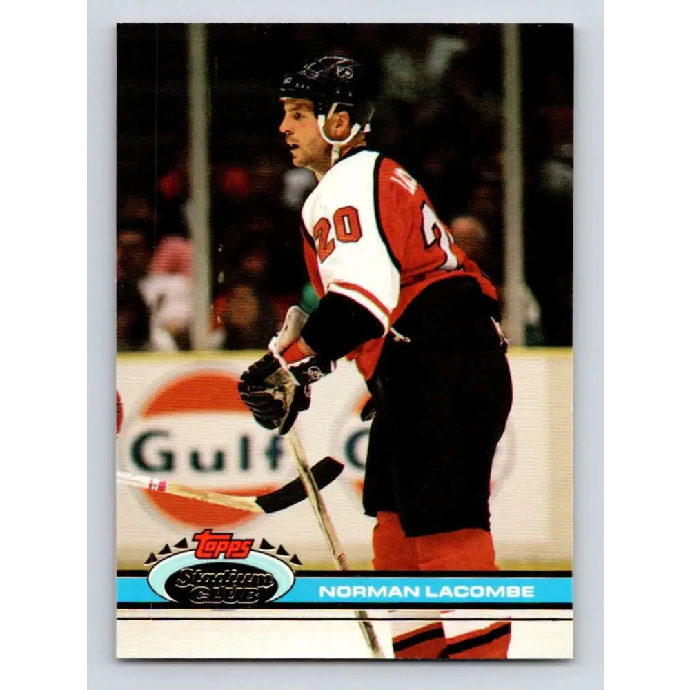 1991-92 Topps Stadium Club #363 Normand Lacombe NM-MT Philadelphia Flyers Hockey Card Image 1