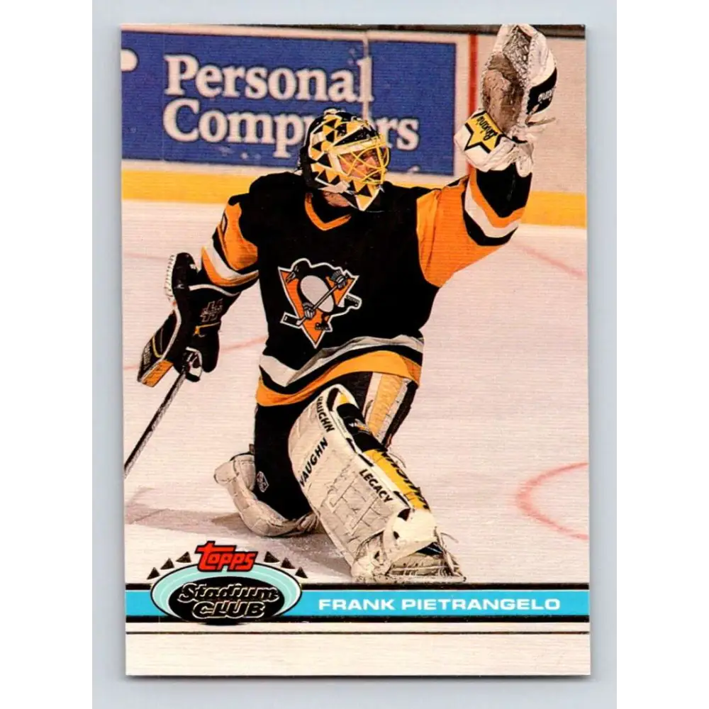 1991-92 Topps Stadium Club #364 Frank Pietrangelo NM-MT Pittsburgh Penguins Hockey Card Image 1