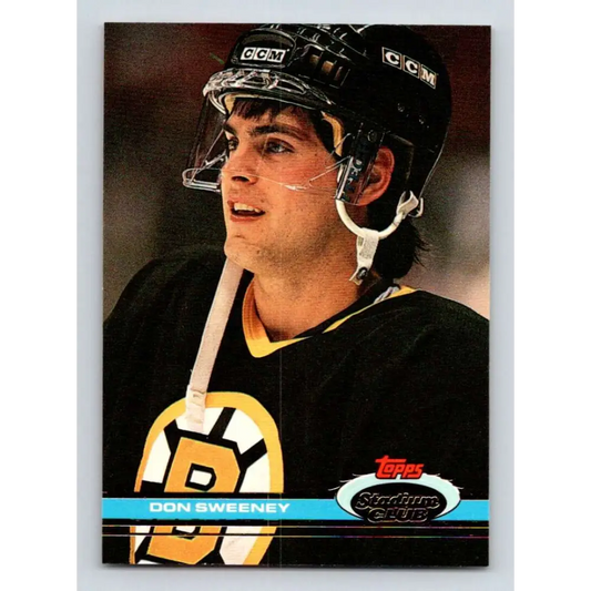 1991-92 Topps Stadium Club #370 Don Sweeney NM-MT Boston Bruins Hockey Card Image 1