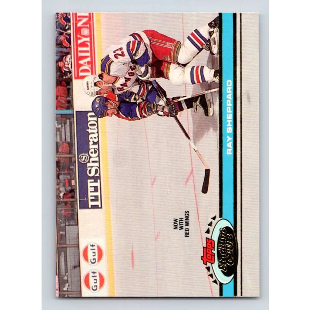 1991-92 Topps Stadium Club #381 Ray Sheppard NM-MT Detroit Red Wings Hockey Card Image 1