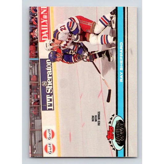 1991-92 Topps Stadium Club #381 Ray Sheppard NM-MT Detroit Red Wings Hockey Card Image 1