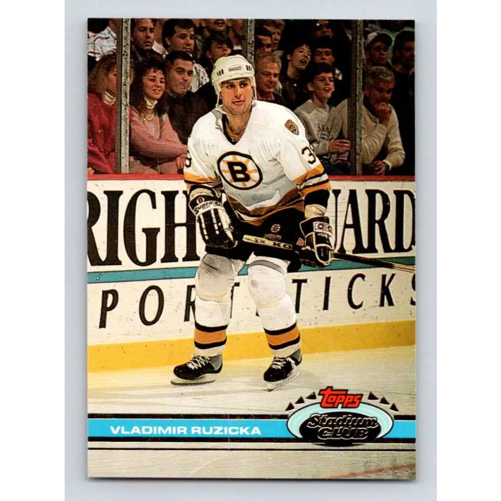 1991-92 Topps Stadium Club #383 Vladimir Ruzicka NM-MT Boston Bruins Hockey Card Image 1