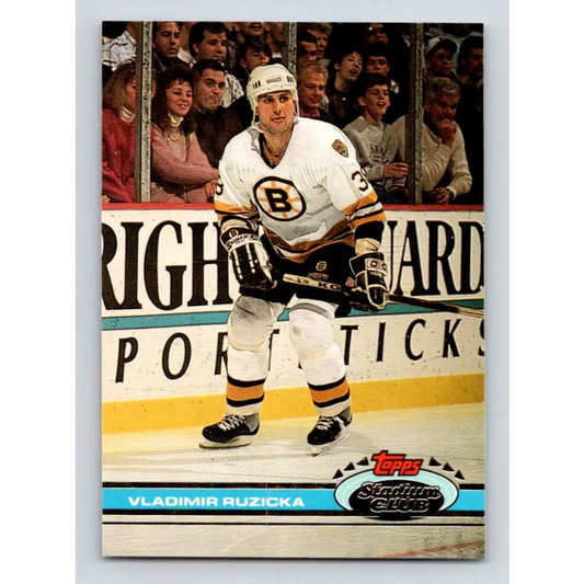 1991-92 Topps Stadium Club #383 Vladimir Ruzicka NM-MT Boston Bruins Hockey Card Image 1
