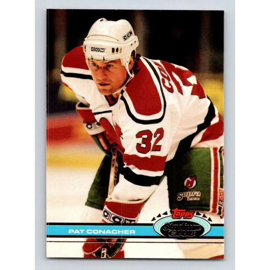 1991-92 Topps Stadium Club #387 Pat Conacher NM-MT New Jersey Devils Hockey Card Image 1