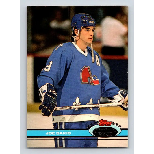 1991-92 Topps Stadium Club #389 Joe Sakic NM-MT Quebec Nordiques Hockey Card Image 1