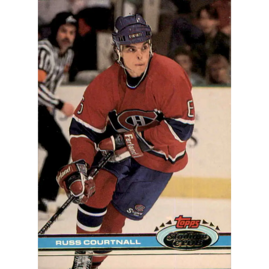 1991-92 Topps Stadium Club #43 Russ Courtnall NM-MT Montreal Canadiens Hockey Card Image 1