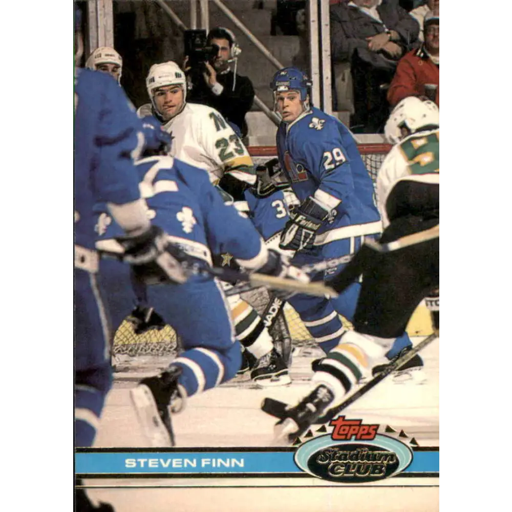 1991-92 Topps Stadium Club #56 Steven Finn NM-MT Quebec Nordiques Hockey Card Image 1