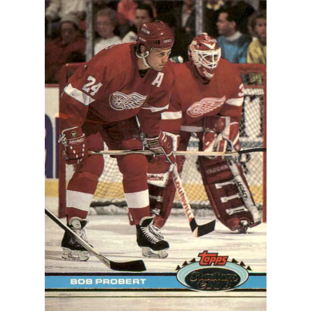 1991-92 Topps Stadium Club #59 Bob Probert NM-MT Detroit Red Wings Hockey Card Image 1