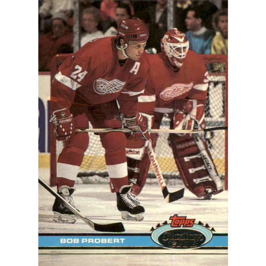 1991-92 Topps Stadium Club #59 Bob Probert NM-MT Detroit Red Wings Hockey Card Image 1