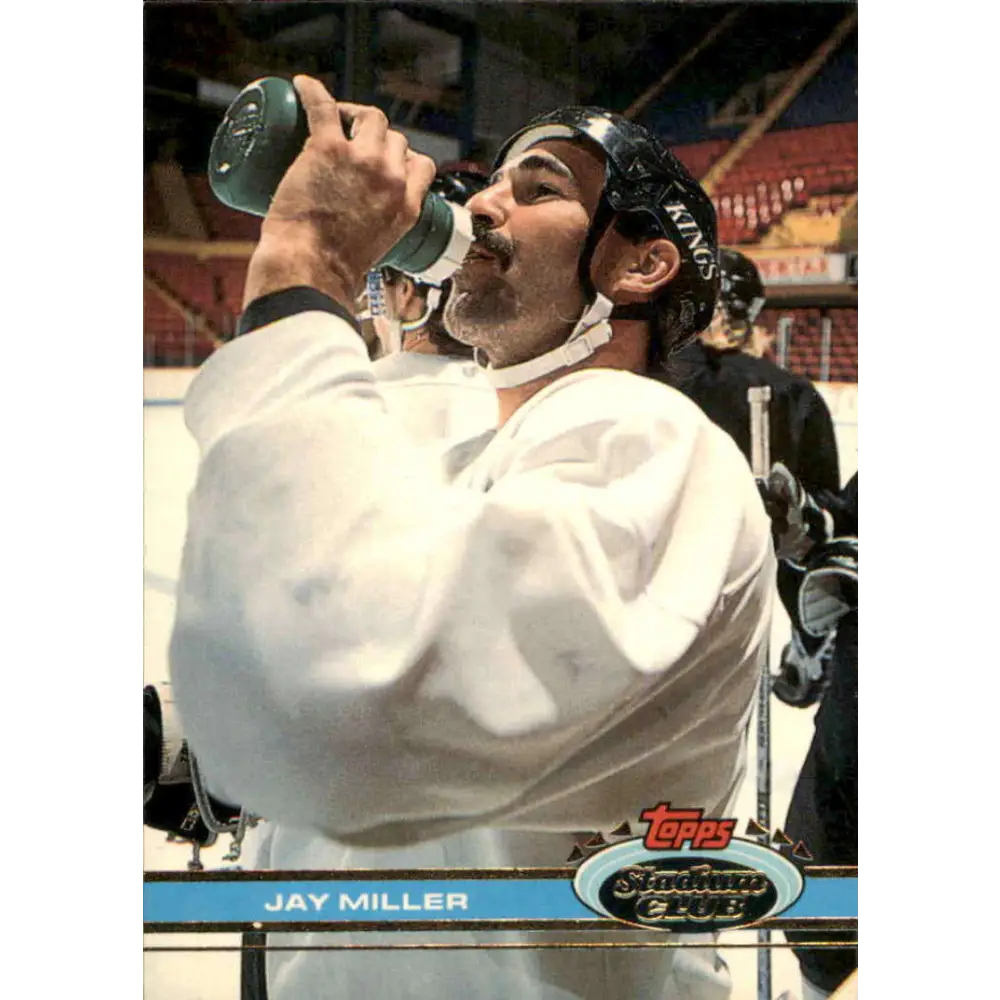1991-92 Topps Stadium Club #63 Jay Miller NM-MT Los Angeles Kings Hockey Card Image 1