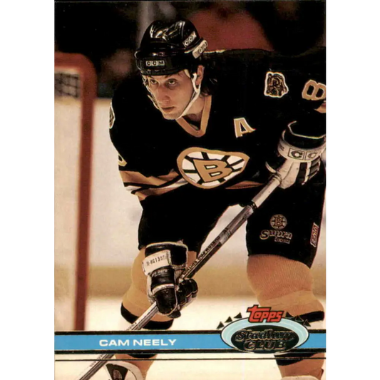 1991-92 Topps Stadium Club #64 Cam Neely NM-MT Boston Bruins Hockey Card Image 1