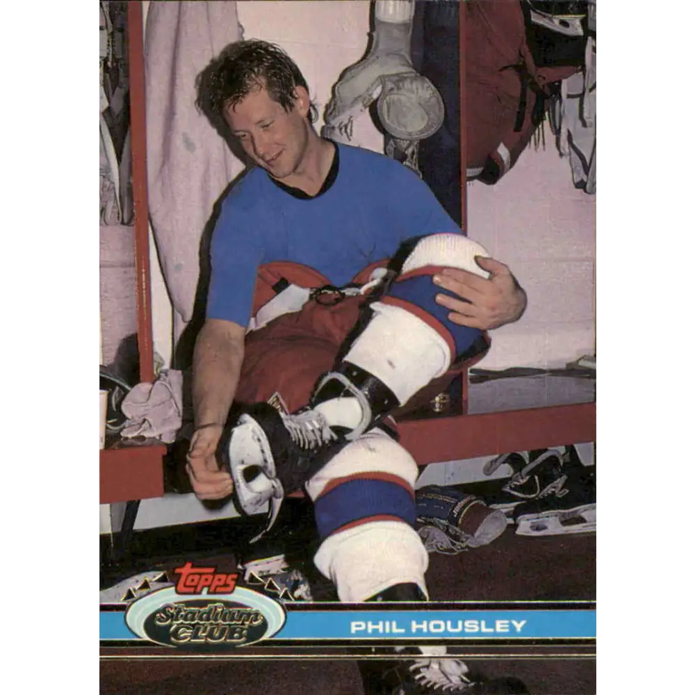 1991-92 Topps Stadium Club #65 Phil Housley NM-MT Winnipeg Jets Hockey Card Image 1