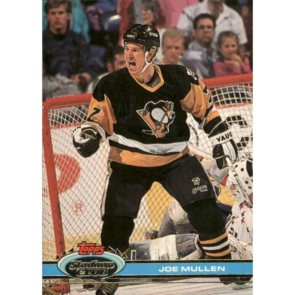 1991-92 Topps Stadium Club #7 Joe Mullen NM-MT Pittsburgh Penguins Hockey Card Image 1