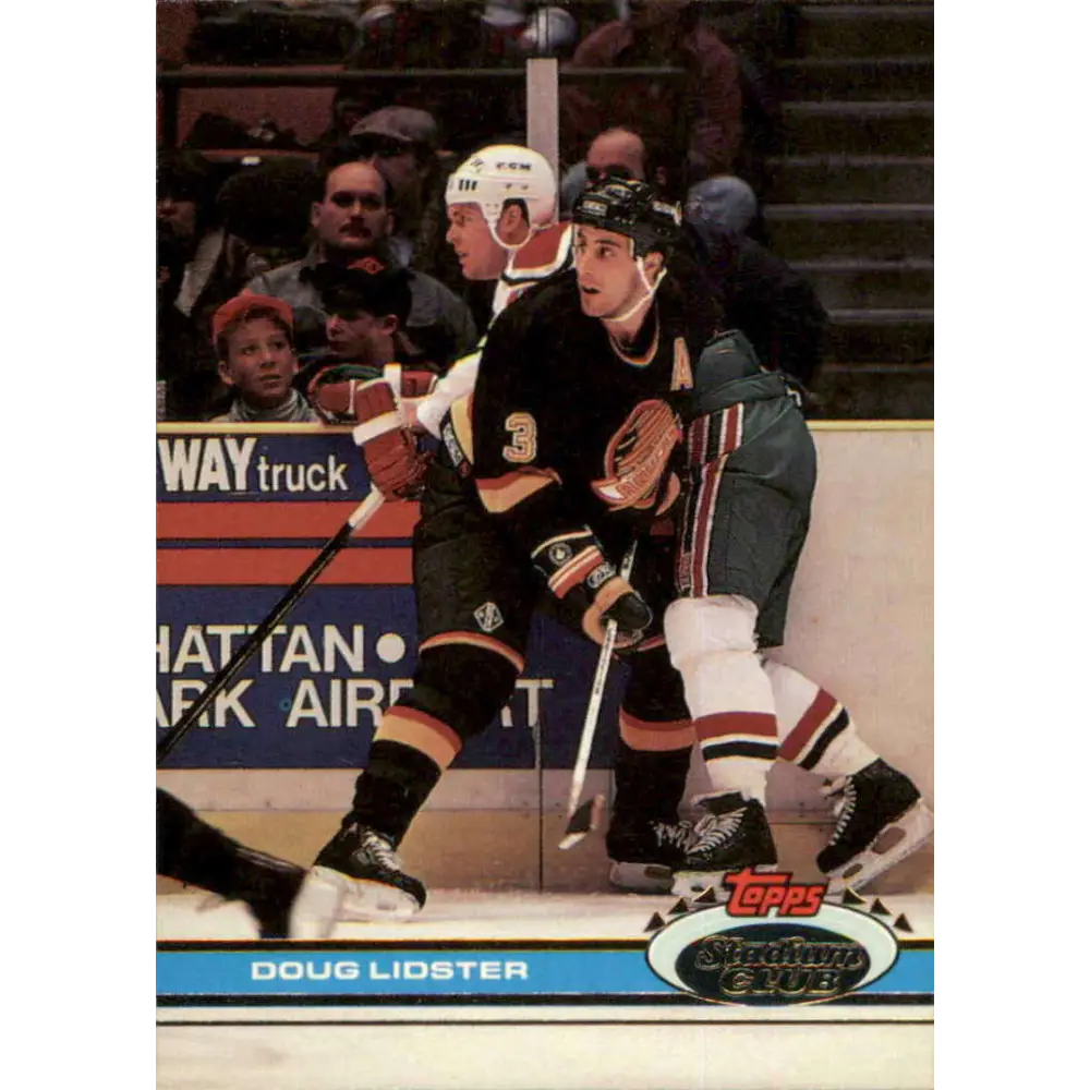 1991-92 Topps Stadium Club #72 Doug Lidster NM-MT Vancouver Canucks Hockey Card Image 1
