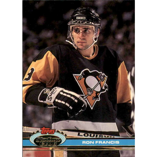 1991-92 Topps Stadium Club #73 Ron Francis NM-MT Pittsburgh Penguins Hockey Card Image 1