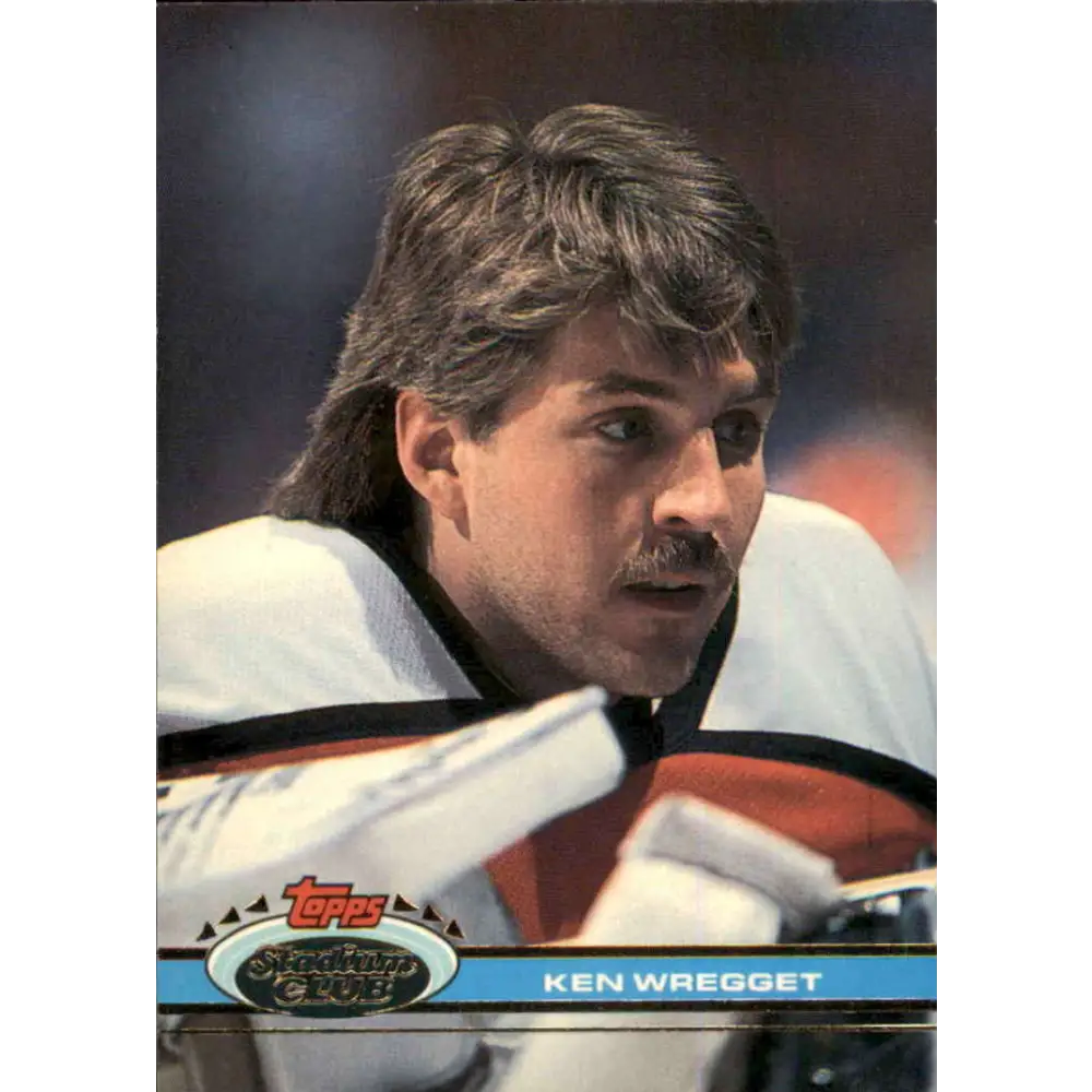1991-92 Topps Stadium Club #8 Ken Wregget NM-MT Philadelphia Flyers Hockey Card Image 1