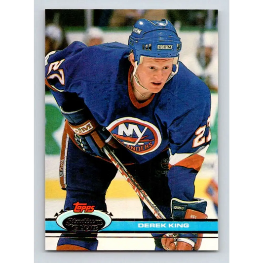 1991-92 Topps Stadium Club #82 Derek King NM-MT New York Islanders Hockey Card Image 1