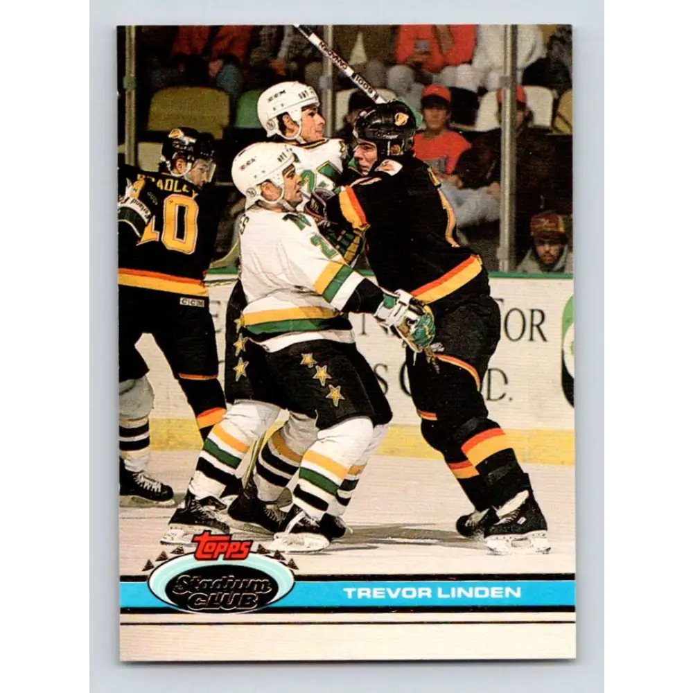 1991-92 Topps Stadium Club #84 Trevor Linden NM-MT Vancouver Canucks Hockey Card Image 1
