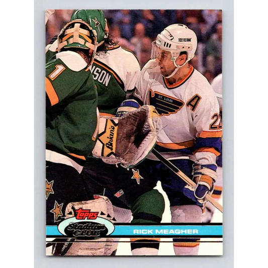 1991-92 Topps Stadium Club #85 Rick Meagher NM-MT St. Louis Blues Hockey Card Image 1