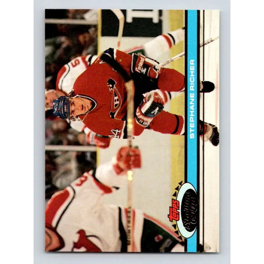 1991-92 Topps Stadium Club #86 Stephane Richer NM-MT Montreal Canadiens Hockey Card Image 1