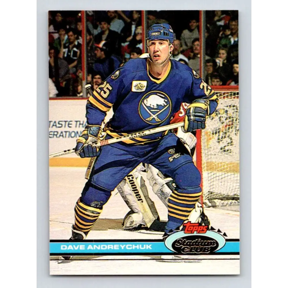 1991-92 Topps Stadium Club #93 Dave Andreychuk NM-MT Buffalo Sabres Hockey Card Image 1