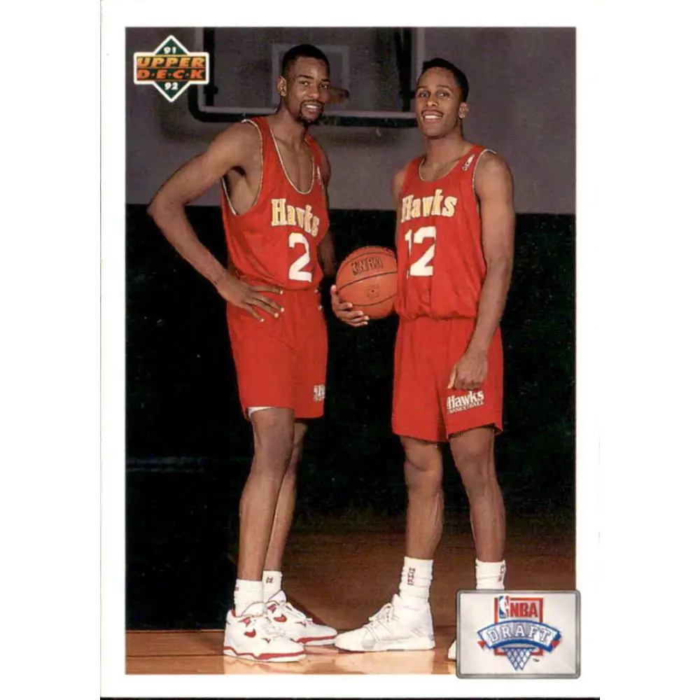 1991-92 Upper Deck #1 Stacey Augmon/Rodney Monroe CL NM-MT Atlanta Hawks Basketball Card Image 1