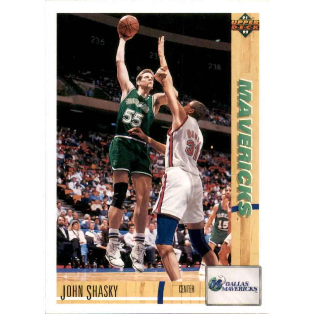 1991-92 Upper Deck #101 John Shasky NM-MT Dallas Mavericks Basketball Card Image 1