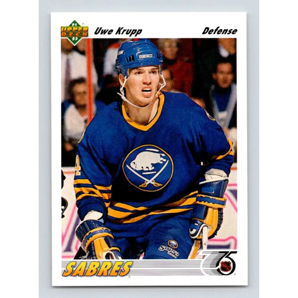 1991-92 Upper Deck #102 Uwe Krupp NM-MT Hockey Card Image 1