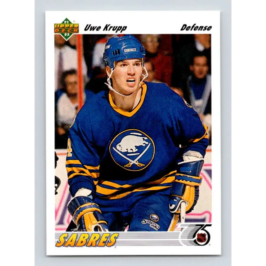 1991-92 Upper Deck #102 Uwe Krupp NM-MT Hockey Card Image 1