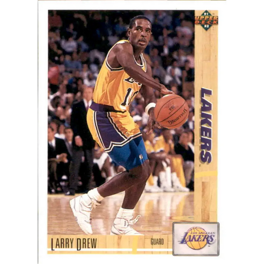 1991-92 Upper Deck #104 Larry Drew NM-MT Los Angeles Lakers Basketball Card Image 1
